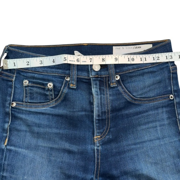 Rag & Bone High Rise Skinny Tight Pants Dark Blue Women’s 25 Grunge Punk Goth - Picture 13 of 15